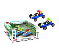 Carrera Pull & Speed ??15813018 Nios con licencia Oficial Mario Kart Toy Vehicle Vehicle de 3 aos en adelante - Mach 8 Mario/Mach 8 Luigi