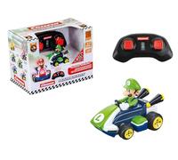 Carrera RC Mario Kart Mini RC Luigi, para niños y adultos, niños y niñas, licencia original única, diversión de conducción instantánea con listo para correr, auténtica experiencia de Mario Kart, verde