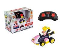 Carrera RC Mario Kart Mini RC Peach, para niños y Adultos, niños y niñas, Licencia Original única, diversión de conducción instantánea con Listo para Correr, auténtica Experiencia de Mario Kart, Rosa