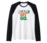 Carrera Ready Go Marathon Go Time Get Moving Sprinter de 10 km y 5 km Camiseta Manga Raglan
