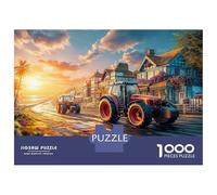Carrera Tractor Puzzle 1000 Piezas De Cartón Grueso Escena Rural Rompecabezas Anti Estrés Adultos para Actividad Abuelos Y Nietos como Regalo Original 52x38cm/1000pcs