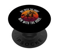 Carreras de caballos Diseño Gráfico Caballos de Kentucky Ecuestre PopSockets PopGrip Adhesivo