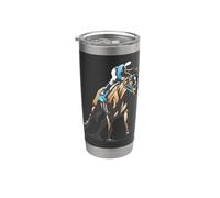 Carreras de Caballos Jockey Acción Ecuestre Pura Sangre Deporte Vaso térmico de acero inoxidable de doble pared