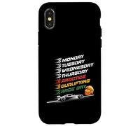 Carreras Lunes Martes Jueves Práctica Clasificatoria Día de Carrera Carcasa para iPhone X/XS
