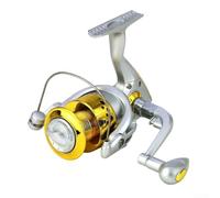 Carrete 1000-7000 Series con sistema de carrete gratuito, carrete de pesca de carpa de arrastre suave para lucio, amarillo (modelo 7000)