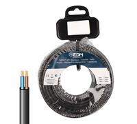 Carrete 15m cable paralelo plano negro 2x2.5mm edm