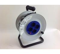 Carrete 25m Enchufe 2 Polos + Terra 16A 1 Prensa Schuko 16A/4prese