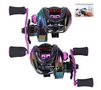 Carrete Baitcasting Relaci¨®n de Alta Velocidad 8.1: 1 Carrete de Pesca Baitcasting Carretes de Rueda de Pesca de fundici¨®n Ligera de Metal[Left]