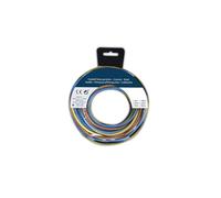 Carrete Cablecillo Flexible 2,5mm, con 3 cables (AZ-M-T) de alta calidad. Longitud de 20m por color, totalizando 60m. Ideal para tus proyectos eléctricos y de bricolaje.