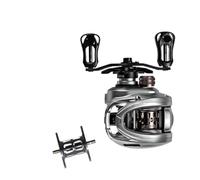 Carrete de Baitcasting Compatible con SOLOKING Acura HICC50 Pro 10 + 1BB BFS Ultraligero for Ratio Engranaje 7,1/8,1 Pesca Arrastre 4KG(8.1 Double Spools)