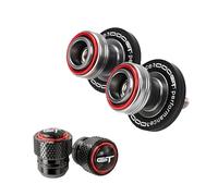 Carrete de bobinas Tornillos del Soporte Para GSXS1000GT 2022-2024 2025 Motocicleta Swingarm Spools Slider Stand Tornillos/Tapas De Válvula(2pcs-Red)