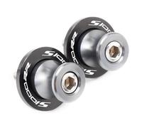 Carrete de Brazo Oscilante Para S1000RR HP4 Motocicleta 8 Mm Deslizadores De Tornillo Para Soportes De Carretes Basculantes(Grey)