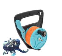 Carrete de buceo, carrete de buceo compacto para kayak, cuerda retráctil de alta visibilidad, carrete de dedo de buceo de 150 pies para exploración de cuevas y naufragios