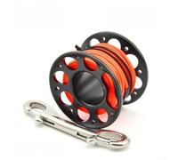 Carrete de buceo compacto de aluminio de aviación T6061 con gancho doble de acero inoxidable 316 de 90 mm y junta giratoria suave para un despliegue seguro de línea Smb durante aventuras técnicas de
