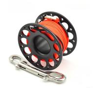 Carrete de buceo compacto de aluminio de aviación T6061 con gancho doble de acero inoxidable 316 de 90 mm y junta giratoria suave para un despliegue seguro de línea Smb durante aventuras técnicas de