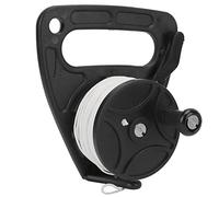 Carrete de Buceo con Ancla for Kayak, Resistente Carrete Cuerda Dedo y línea Blanca 46 m for esnórquel Submarino, exploración Cuevas naufragios(Black)