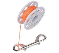 Carrete de buceo con línea de nailon de 18 m, carrete submarino de alta resistencia para la exploración de naufragios de cuevas, mango de hebilla de doble cabeza, equipo de buceo resistente al