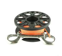 Carrete de buceo subacuático con hebilla de doble cabeza para un despliegue seguro de la línea, carrete de nailon de alta resistencia de 18 m para aplicaciones de buceo y buceo libre (B)
