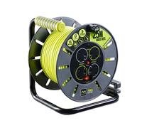 Carrete De Cable Abierto Masterplug PRO-XT 240V 13A 4-Enchufes 50m MSTOLU50134