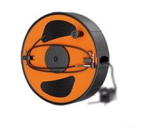 Carrete de cable de cámara de pesca con rodamientos de acero inoxidable, estuche de almacenamiento ABS para hasta 50 m de cable de 1,8 mm, soporte de pantalla para equipo de pesca, negro y naranja