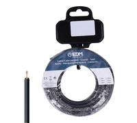 Carrete de cable H07Z1-K 2,50 mm² negro de 20 m para conexiones eléctricas y proyectos de instalación.