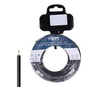 Carrete de cable H07Z1-K 4,00 mm² negro, 50 m; ideal para instalaciones eléctricas y conexiones seguras.