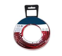 Carrete de cable paralelo 2x0,75mm rojo/negro, 20m, ideal para conexiones de audio y sistemas eléctricos.