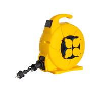 LEDKIA LIGHTING Carrete de Cable Rebobinado Automático 15m IP44 Amarillo
