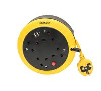 Carrete de Cable STANLEY 4 Enchufes + 2 USB, 5m, 13A