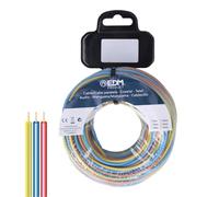 Carrete de cable trenzado H07V-K 3G 2.50 mm² 5 m en 3 colores, ideal para conexiones eléctricas y distribución de energía.