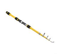Carrete de caña de pescar telescópico de fibra de carbono para combo de equipo de caña ligera adecuado para diferentes estilos y técnicas de pesca (amarillo)