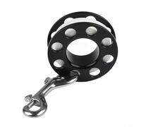 Carrete de carrete de dedo de buceo de 15 m con cierre de gancho doble de 90 mm, diseño plegable compacto para un fácil almacenamiento, mecanismo de bobinado suave para exploración y naufragio de