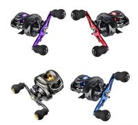 Carrete de cebo premium para pescadores 6 3 1 relación de engranaje y potente sistema magnético (azul derecho)