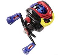 Carrete de cebo refinado totalmente metálico con relación de engranaje 7.1:1, freno magnético ajustable 15 y transmisión de potencia eficiente para una recuperación rápida (D)