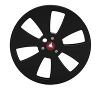 Carrete de cinta vacía de 1/4 de 7 pulgadas, 6 agujeros de carrete abierto de 7 pulgadas, carrete vacío, aleación de aluminio universal para cinta de carrete a carrete para TEAC (negro)