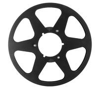 Carrete de Cinta Vacío, 1/4 10,5 Pulgadas, 6 Orificios, Carrete Abierto Universal, Cinta de Sonido, Carrete Vacío, Carrete de Recogida de Aleación de Aluminio, para Studer (Negro)