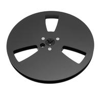 Carrete de cinta vacío de 1, 4 y 7 pulgadas, 3 orificios, aleación de aluminio, cinta de grabación de sonido abierta universal, carrete vacío para reproductor de carrete a (Negra)