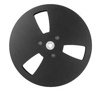 Carrete de Cinta vacío de 1/4 y 7 Pulgadas, Carrete Abierto con 3 Orificios para Viento, Carrete de captación de Sonido para Grabar Nab (Negra)