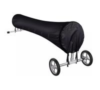 Carrete de cubierta de alberca, funda protectora de polietileno tejido resistente con correas ajustables, protección contra el sol y las heladas para todo tipo de clima, para 16/18/20/24 pies, color