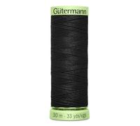 Carrete de hilo de color negro 000, de Gutermann, de poliéster, grueso, 30 m