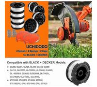 Carrete de hilo de repuesto para desbrozadora eléctrica con cubiertas y resortes, recambios de hilo