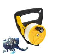 Carrete de kayak - Alerta de buceo - 150 pies de alto rendimiento - Ancho de visión - Cable retráctil - Carrete de dedo para cueva, naufragios, buceo, kayak, actividades subacuáticas