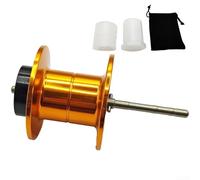 Carrete de lanzamiento remoto de aleación de aluminio CNC compatible con Daiwa Tatula SV TW 100/CT 100/Elite 100/Salamandura 150 carretes de fundición, incluye bolsa de taza de alambre duro (dorado)