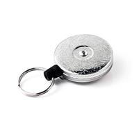 Carrete de llaves retráctil con muelle de acero inoxidable de KEY-BAK, Kevlar o cadena Tether, fabricado en Estados Unidos, desde 1948, color cromado 36" Kevlar (13 oz. Retraction)