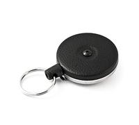 Carrete de llaves retráctil con muelle de acero inoxidable de KEY-BAK, Kevlar o cadena Tether, fabricado en Estados Unidos, desde 1948, color Black Vinyl 36" Kevlar (13 oz. Retraction)