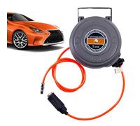 Carrete de manguera de aire retráctil - Rublo del compresor de pared, 180 ° Roubs de montaje giratorio | Sistema de rebobinado de línea aérea pesada, soporte de manguera flexible para todo clima