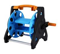 Carrete de manguera de carga pesada: almacenamiento de manguera de jardín de 50 pies, equipo de riego duradero con rodillos | portátil con ruedas para patio, patio, césped, granja