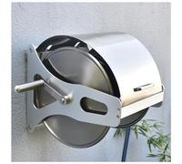 Carrete de Manguera de jardín de Acero Inoxidable, Soporte para Manguera de Agua Resistente, Estante para Almacenamiento de Manguera montado en la Pared/Suelo, Carrete de Manguera móvil