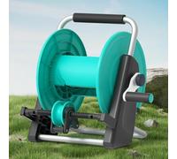 Carrete de Manguera Deua Resistente, Soporte Portátil para Manguera con Guía Incorporada, para Lavado de Autos en Exteriores, Riego, Irrigación Y Llenado de Piscinas./Green