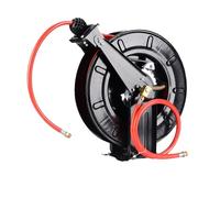 Carrete de manguera retráctil automático, manguera de alambre de acero en espiral de alta presión para lavado de autos y limpieza de patios, largo, limpiador de tambor de agua duradero